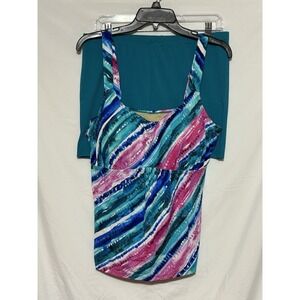 Kim Gravel Bathing Suit (2 Pieces ) Tank top, shorts, SIZE 14